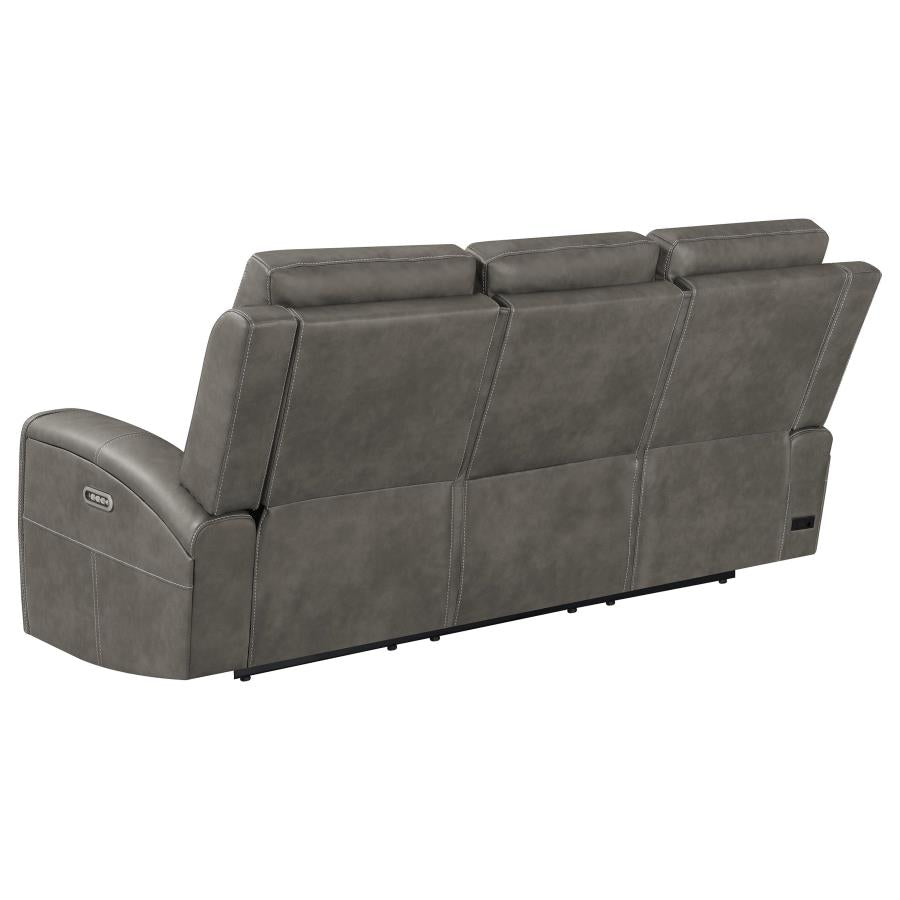 Brickson Triple Power Reclining Sofa CHARCOAL
