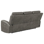 Brickson Triple Power Reclining Sofa CHARCOAL