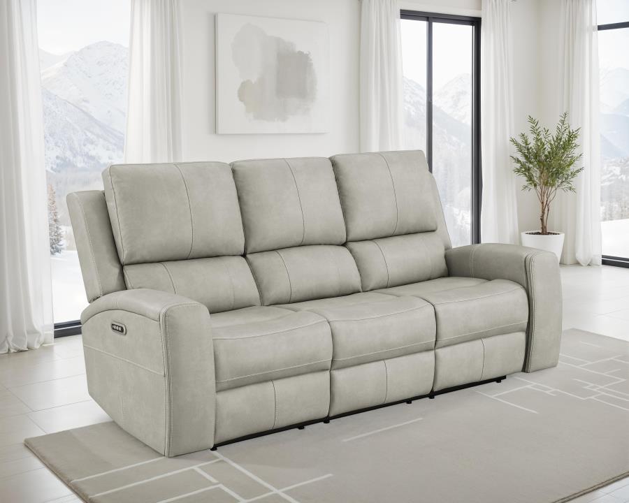 Brickson Triple Power Reclining Sofa GREY
