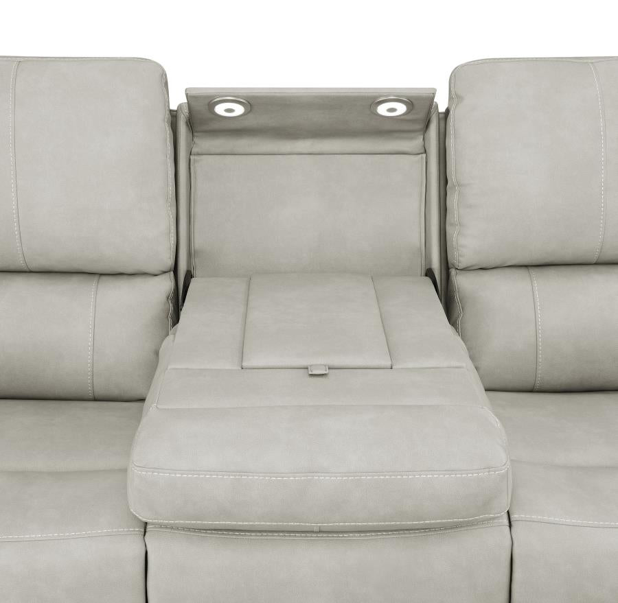 Brickson Triple Power Reclining Sofa GREY
