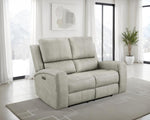 Brickston Triple Power Reclining Loveseat GREY VINLY