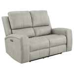 Brickston Triple Power Reclining Loveseat GREY VINLY