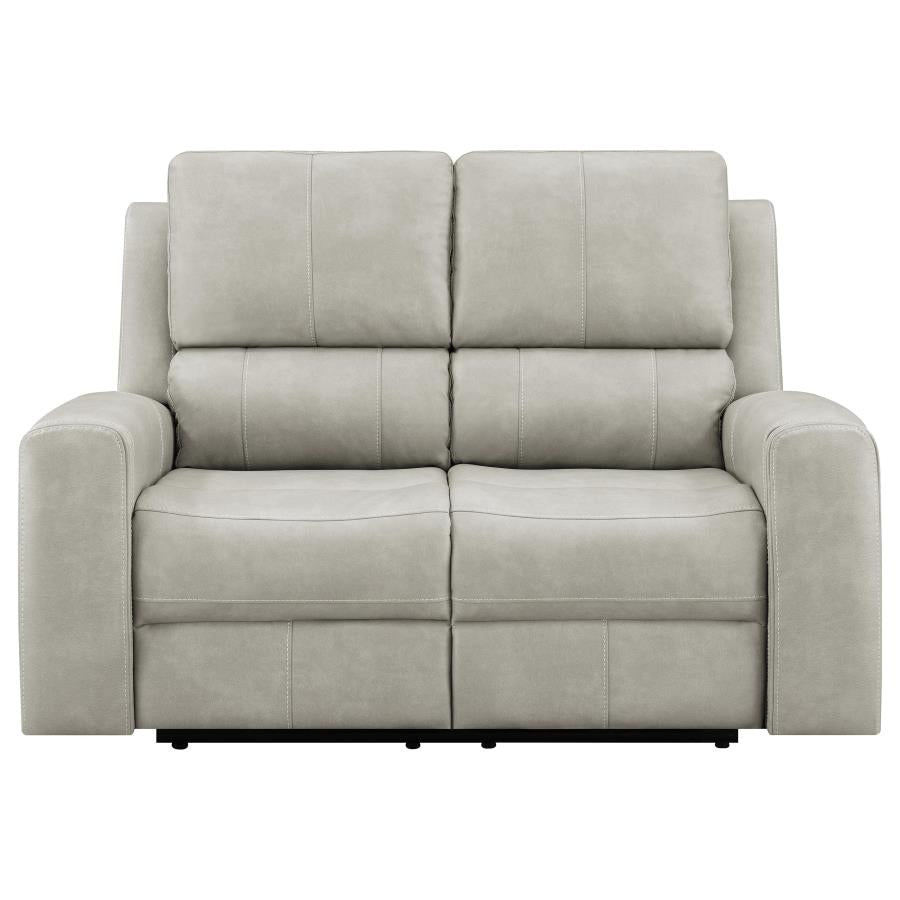 Brickston Triple Power Reclining Loveseat GREY VINLY