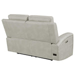 Brickston Triple Power Reclining Loveseat GREY VINLY