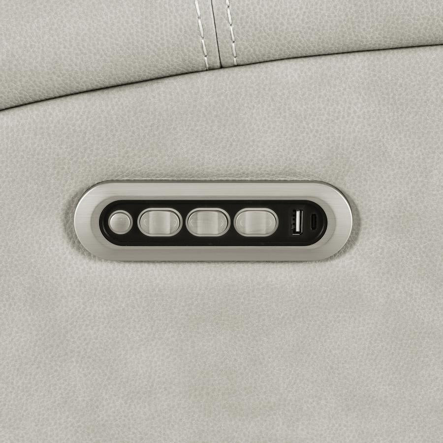 Brickston Triple Power Reclining Loveseat GREY VINLY