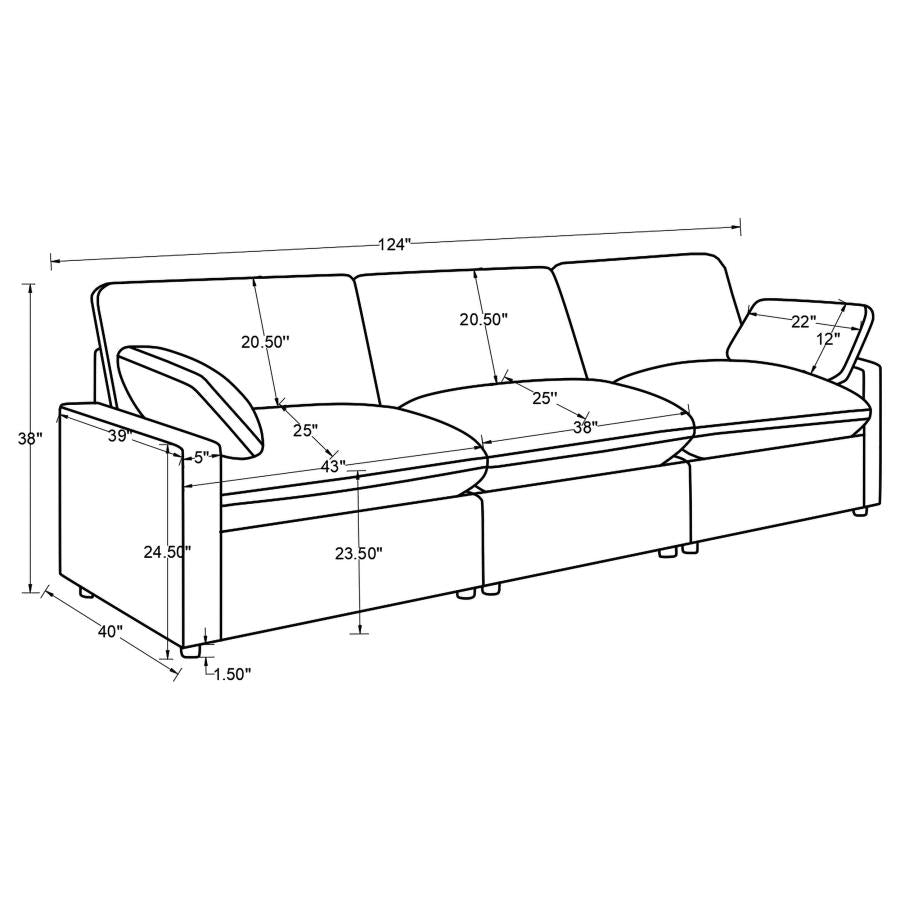 Collins Modular Power Reclining Sofa DARK GREY