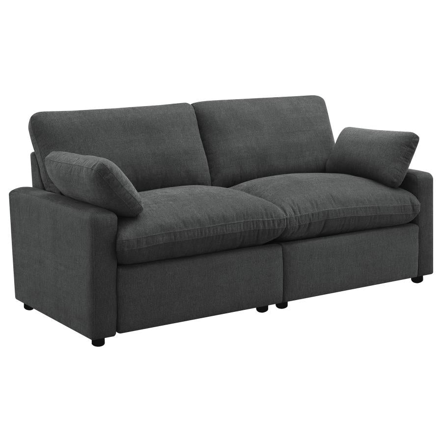 Collins Modular Power Reclining Loveseat DARK GREY