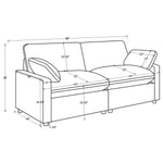 Collins Modular Power Reclining Loveseat GREY