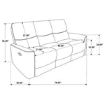 Navarro Reclining Sofa DARK BROWN