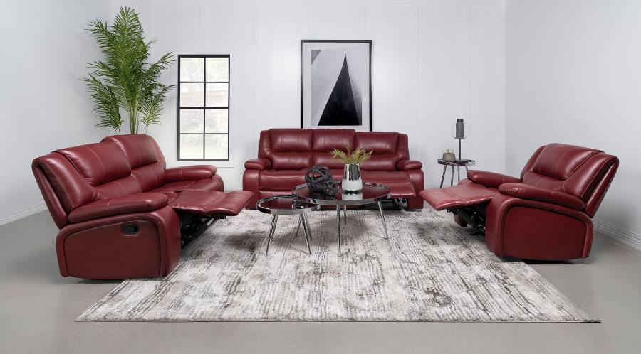 Camilla Reclining Loveseat RED
