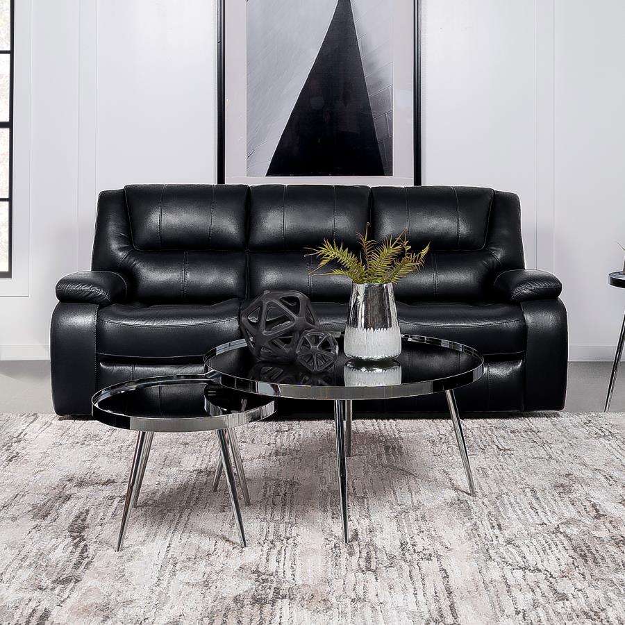 Camila Reclining Sofa BLACK