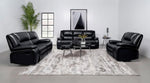 Camila Reclining Sofa BLACK
