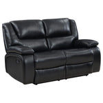 Camilla Reclining Loveseat BLACK VINLY