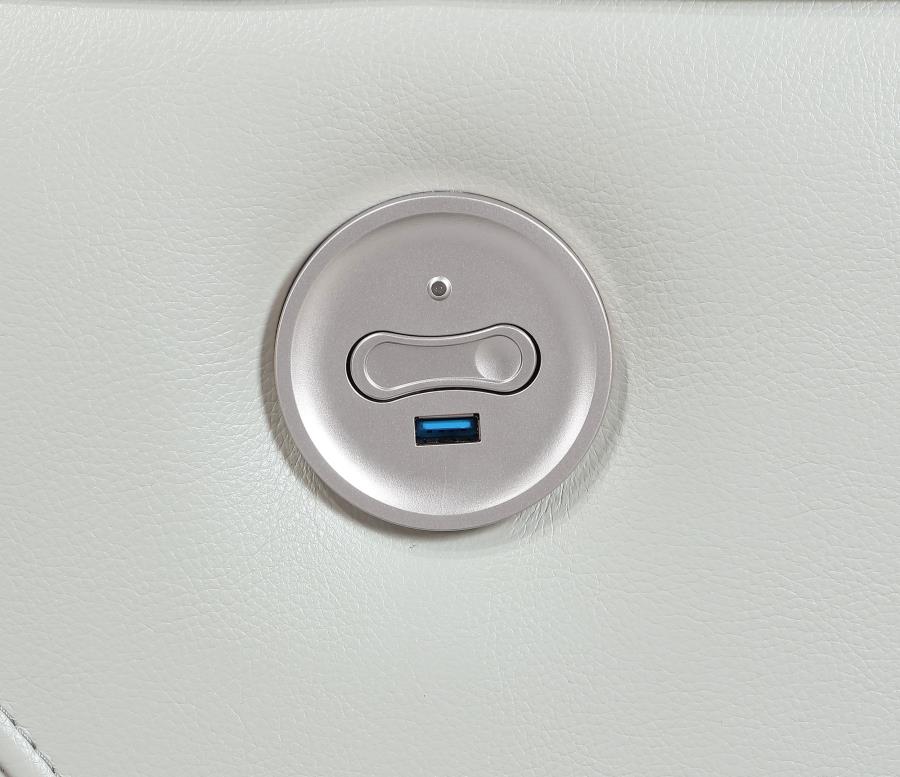 Greenfield Power Reclining Loveseat SADDLE BROWN