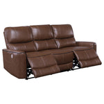 Greenfield Reclining Sofa SADDLE BROWN