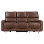 Greenfield Reclining Sofa SADDLE BROWN