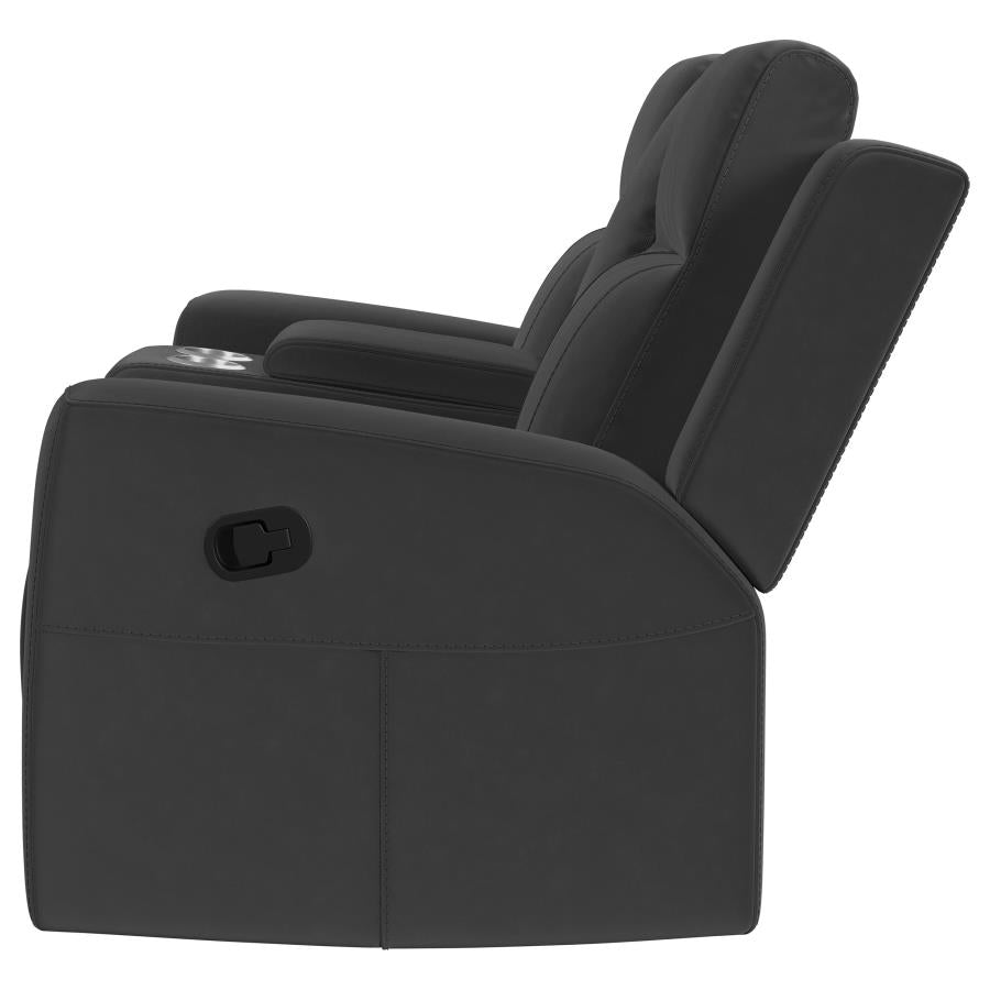 Brentwood Reclining Loveseat DARK CHARCOAL