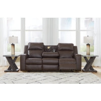Lavenhorne REC Sofa w/Drop Down Table UMBER