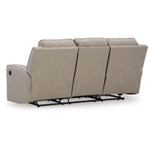 Lavenhorne REC Sofa w/Drop Down Table PEBBLE