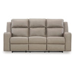 Lavenhorne REC Sofa w/Drop Down Table PEBBLE
