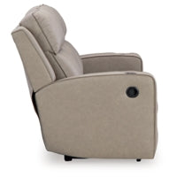 Lavenhorne REC Sofa w/Drop Down Table PEBBLE