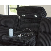 Forest Lake PWR REC Sofa with ADJ Headrest BLACK
