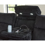 Forest Lake PWR REC Sofa with ADJ Headrest BLACK