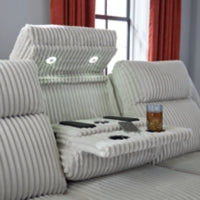 Forest Lake PWR REC Sofa with ADJ Headrest ALLOY