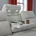 Forest Lake PWR REC Sofa with ADJ Headrest ALLOY