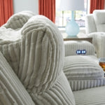 Forest Lake PWR REC Sofa with ADJ Headrest ALLOY