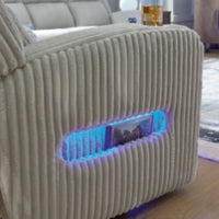Forest Lake PWR REC Sofa with ADJ Headrest ALLOY