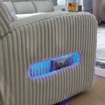 Forest Lake PWR REC Sofa with ADJ Headrest ALLOY