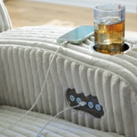 Forest Lake PWR REC Sofa with ADJ Headrest ALLOY