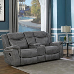 Conrad Glider Reclining Loveseat GREY VINLY
