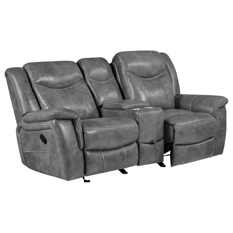 Conrad Glider Reclining Loveseat GREY VINLY
