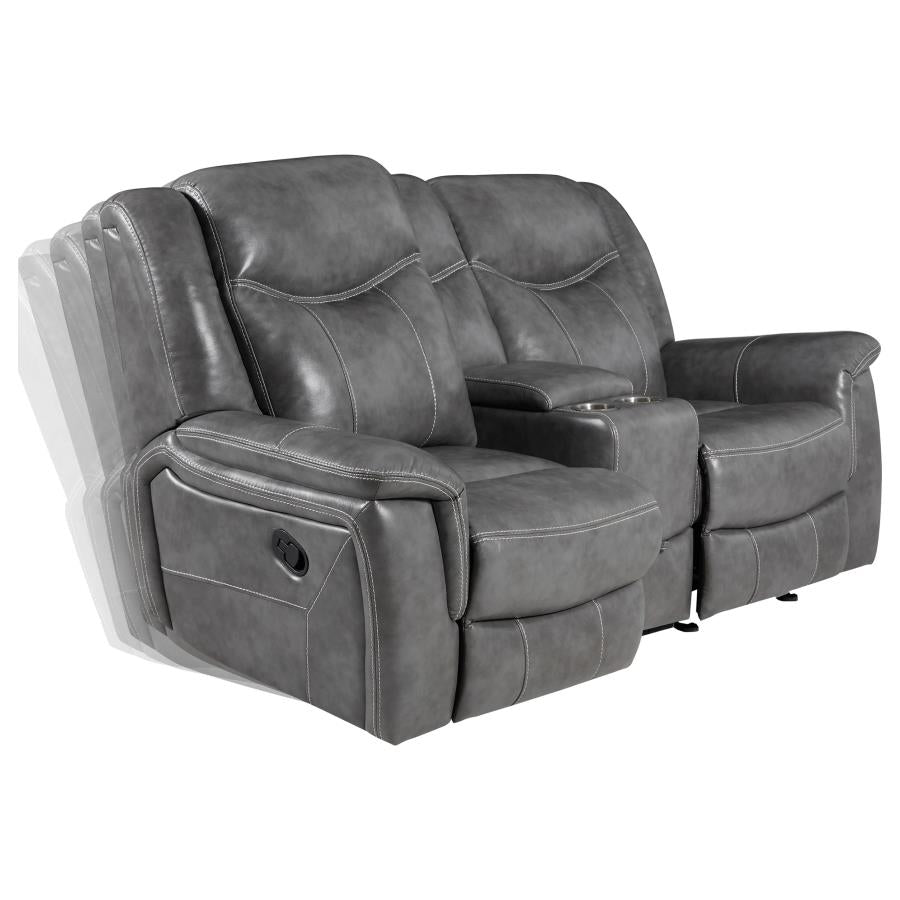 Conrad Glider Reclining Loveseat GREY VINLY