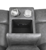 Conrad Glider Reclining Loveseat GREY VINLY