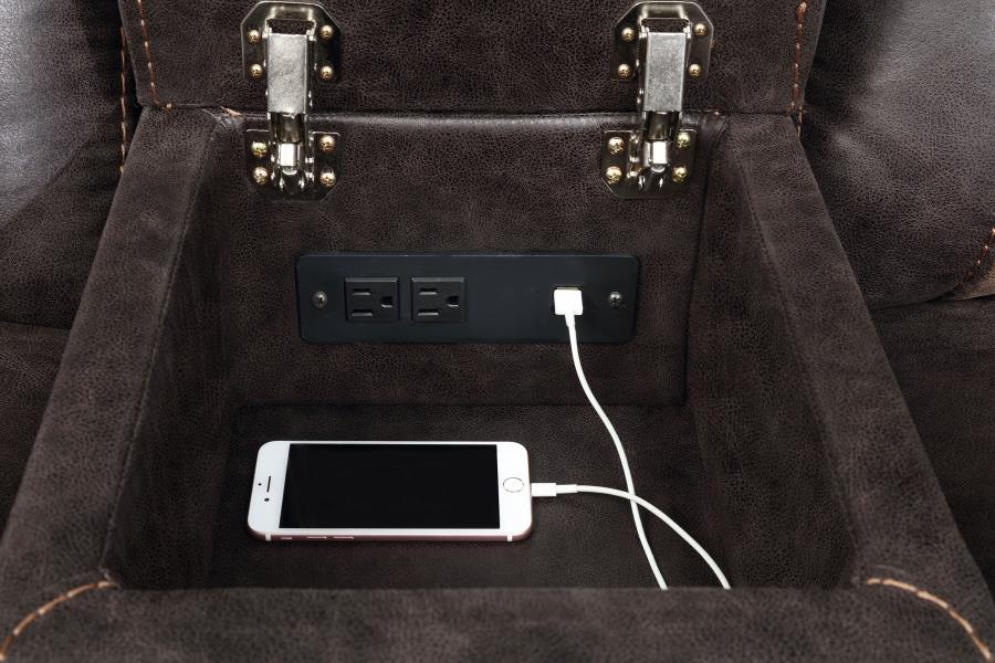 Greer Reclining Loveseat BROWN