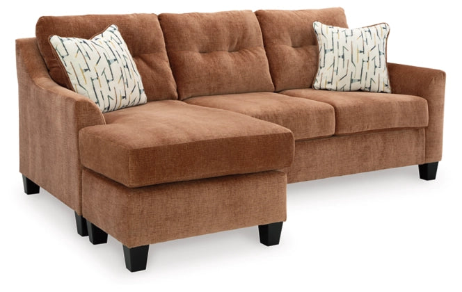 Amity Bay Sofa Chaise Queen Sleeper CLAY