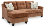 Amity Bay Sofa Chaise Queen Sleeper CLAY