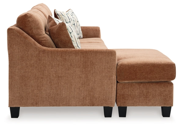 Amity Bay Sofa Chaise Queen Sleeper CLAY