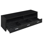 ALTON 3-DRAWER ENGINEERED WOOD 61-INCH TV STAND BLACK OAK