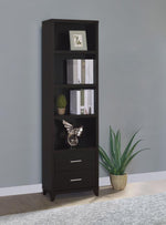 LEWES 4-SHELF ENGINEERED WOOD MEDIA TOWER CAPPUCCINO