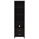 LEWES 4-SHELF ENGINEERED WOOD MEDIA TOWER CAPPUCCINO