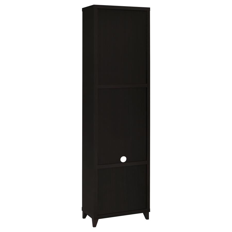 LEWES 4-SHELF ENGINEERED WOOD MEDIA TOWER CAPPUCCINO