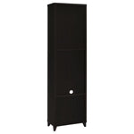 LEWES 4-SHELF ENGINEERED WOOD MEDIA TOWER CAPPUCCINO