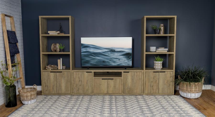 TABBY 3-SHELF ENGINEERED WOOD MEDIA TOWER MANGO