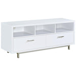 CASEY 2-DRAWER ENGINEERED WOOD 60-INCH TV STAND WHITE