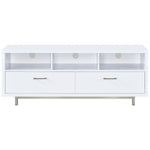 CASEY 2-DRAWER ENGINEERED WOOD 60-INCH TV STAND WHITE