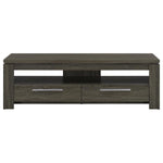 ELKTON 2-DRAWER ENGINEERED WOOD 59-INCH TV STAND WEATHERED GREY